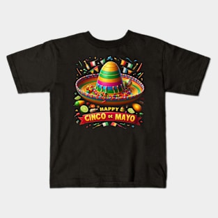 Happy Cinco de Mayo Fiesta Sombrero Kids T-Shirt